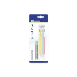 Bismark Pack con 3 Portaminas 0.7mm HB + 1 Cajita de Minas