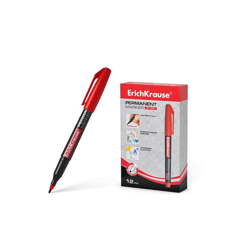 ErichKrause Marcador Permanente P-70 Rojo Compatible - 2,47€