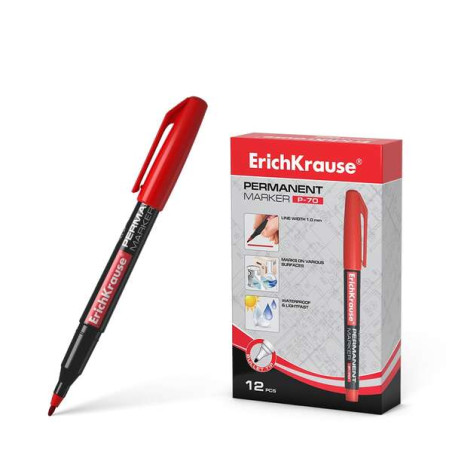 ErichKrause Marcador Permanente P-70 Rojo Compatible - 2,47€