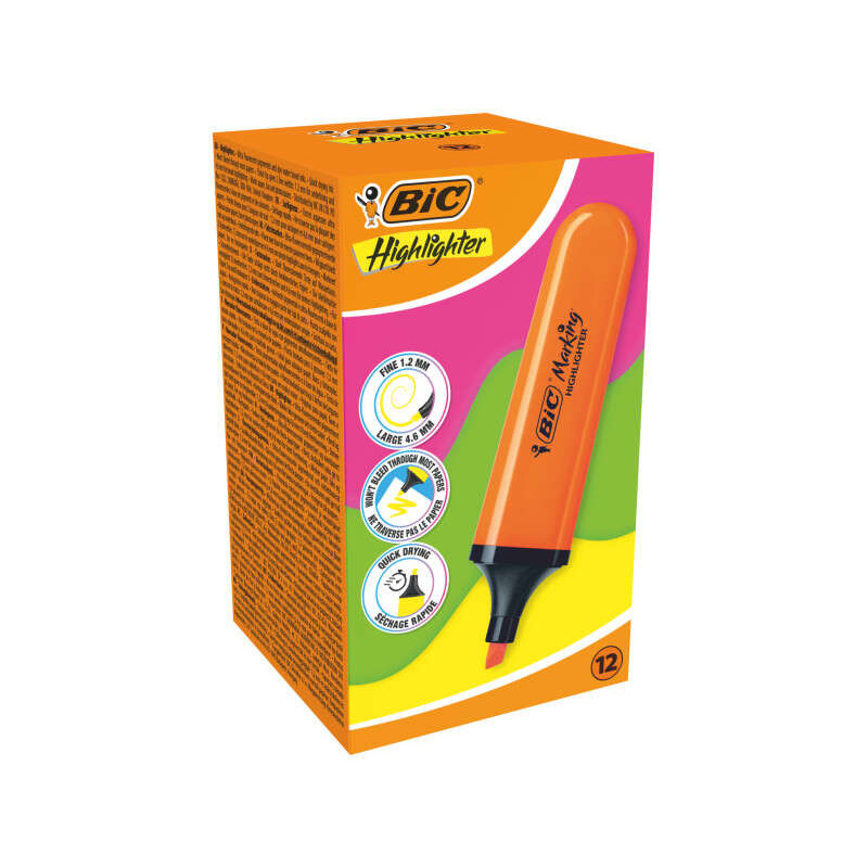 Cartucho de tinta Bic Marking Highlighter Flat Marcador