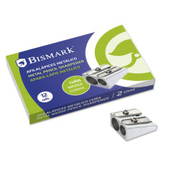 Bismark Afilalapiz Metalico Doble para Lapices Normales o