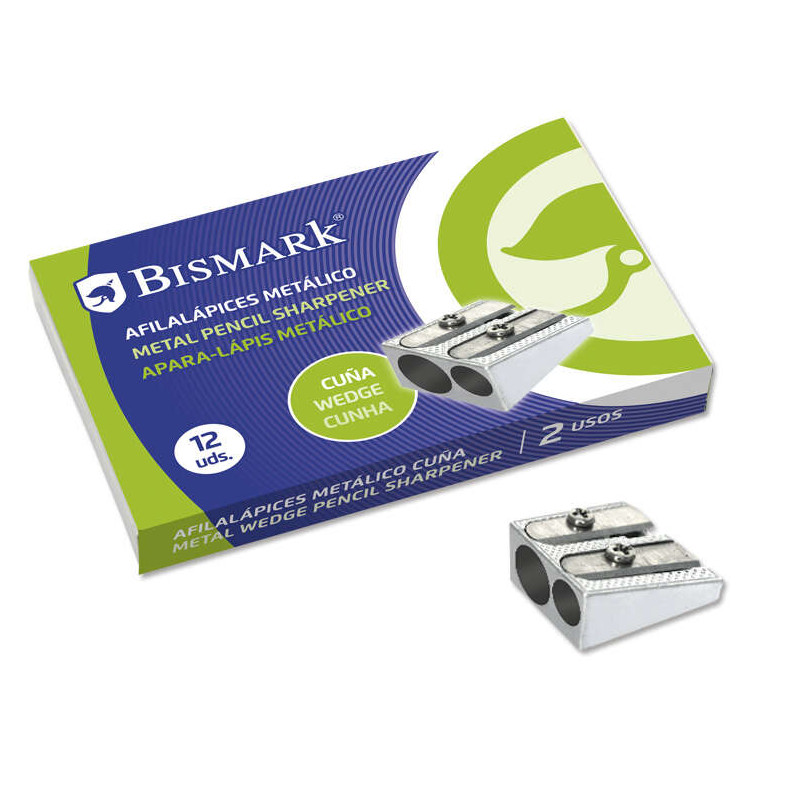Bismark Afilalapiz Metalico Doble para Lapices Normales o