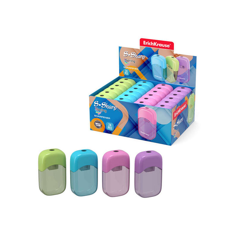 ErichKrause Sacapuntas S-Sharp con Contenedor - 4,65€