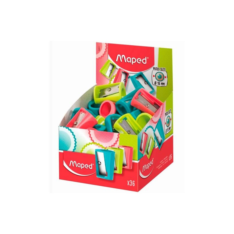 Maped Vivo Maxi Sacapuntas de Plastico con 1 Orificio de