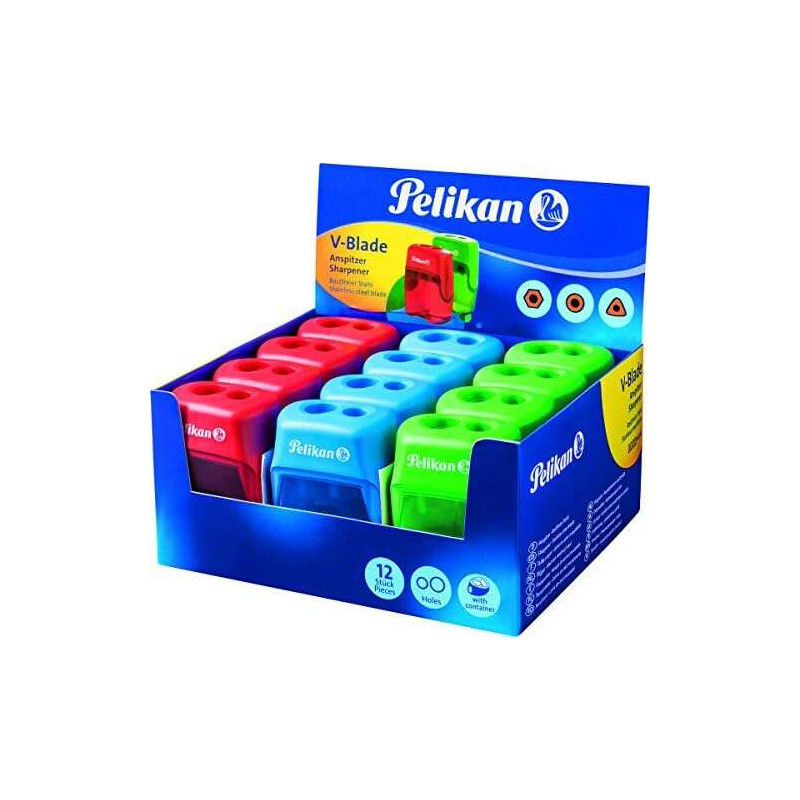 Pelikan V-Blade Sacapuntas Doble Orificio + Deposito 