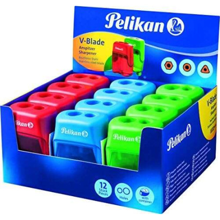 Pelikan V-Blade Sacapuntas Doble Orificio + Deposito 