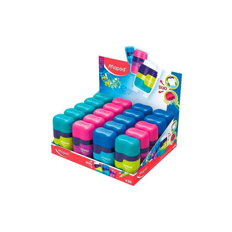 Maped Connect Duo Afilaborra de 2 Orificio con Goma de