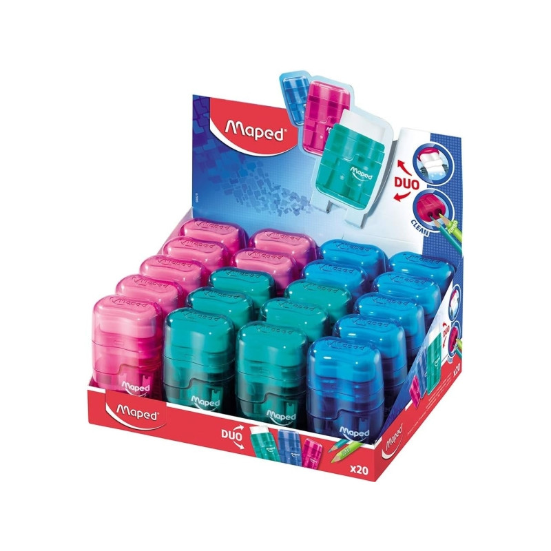 Maped Connect Duo Afilaborra de 2 Orificios con Goma de