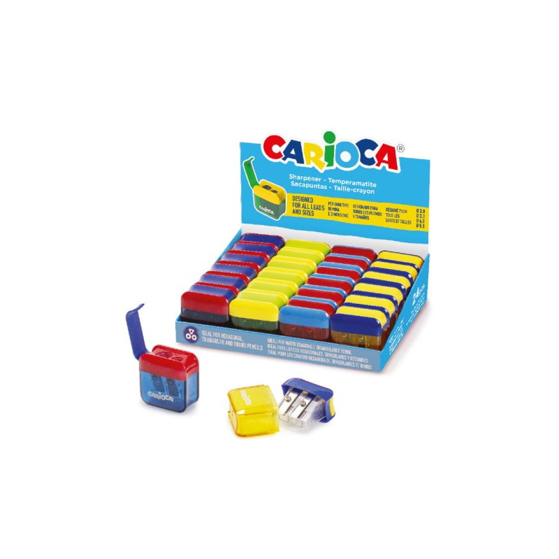 Carioca Expositor con 24 Minisacapuntas de 2 Orificios con