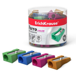 ErichKrause Ferro Color Sacapuntas de Aluminio con Agarre