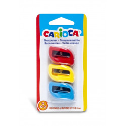Carioca Pack 3 Sacapuntas de Colores con 1 Agujero - 0,24€