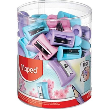 Maped Vivo Pastel Sacapuntas de Plastico con 1 Orificio 