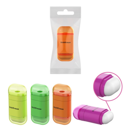 ErichKrause JOY Neon Sacapuntas con Contenedor - 0,79€