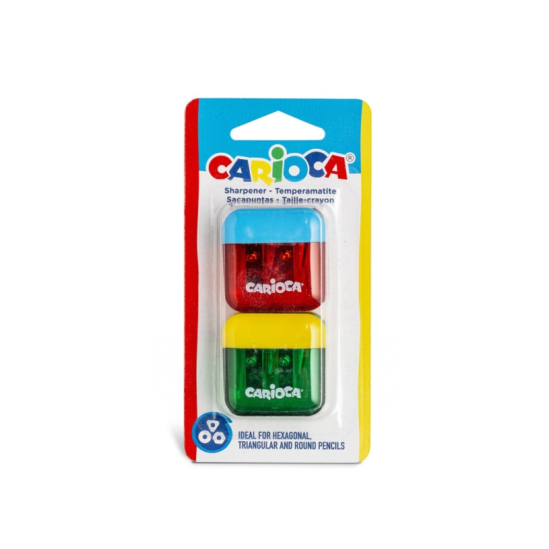 Carioca Pack de 2 Minisacapuntas de 2 Orificios con