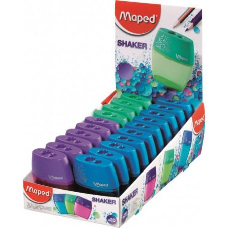 Maped Shaker Sacapuntas de 2 Orificios con Deposito de Gran