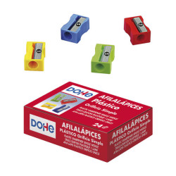 Dohe Caja de 24 Afilalapices de Plastico Resistente - 1,92€