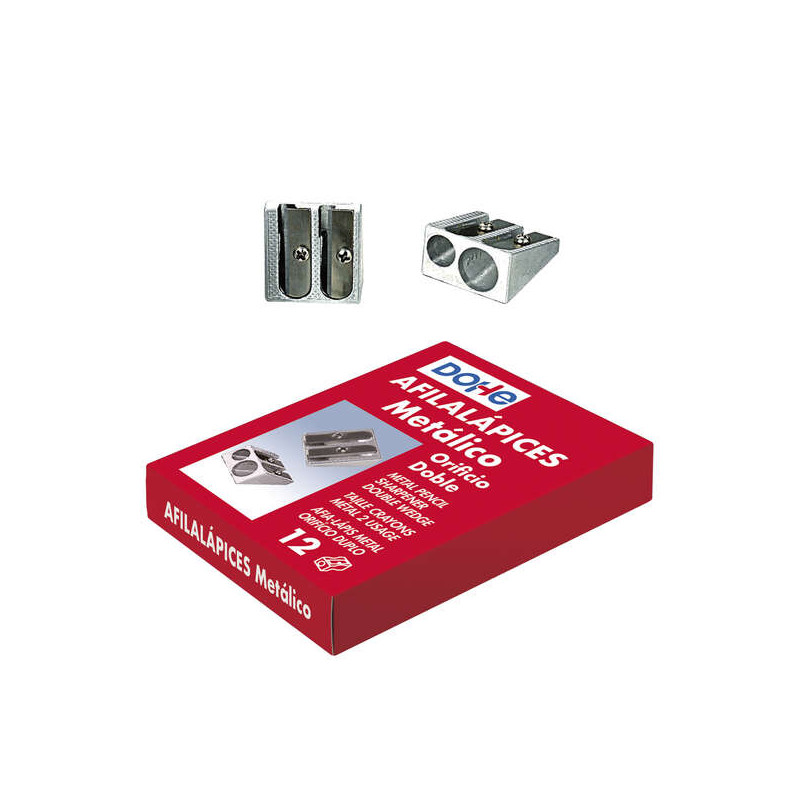 Dohe Caja de 12 Afilalapices Doble de Metal - 3,80€