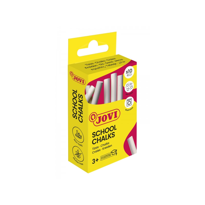 Jovi School Chalks Caja con 10 Tizas Blancas