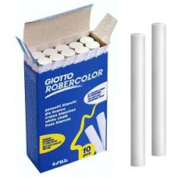 Giotto Robercolor Pack de 10 Tizas Redondas Blancas