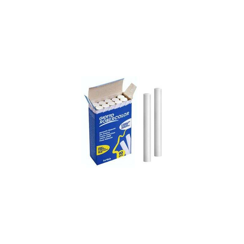 Giotto Robercolor Pack de 10 Tizas Redondas Blancas