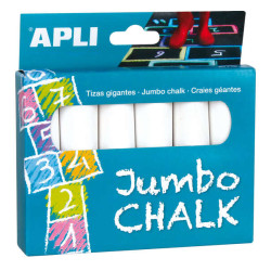 Apli Pack de 6 Tizas Redondas Jumbo