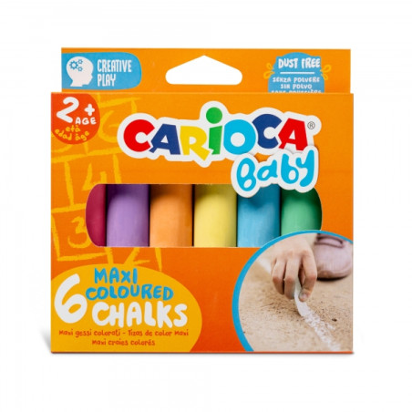Carioca Tizas Maxi Multicolor Baby Pack de 6 Tizas