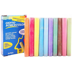 Giotto Robercolor Pack de 10 Tizas Redondas de Colores