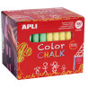 Apli Pack de 100 Tizas Redondas de Colores Surtidos Ø 9 x 80mm