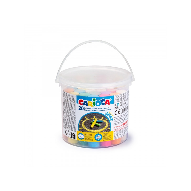 Carioca Pack de 20 Tizas Maxi Bote con Asa