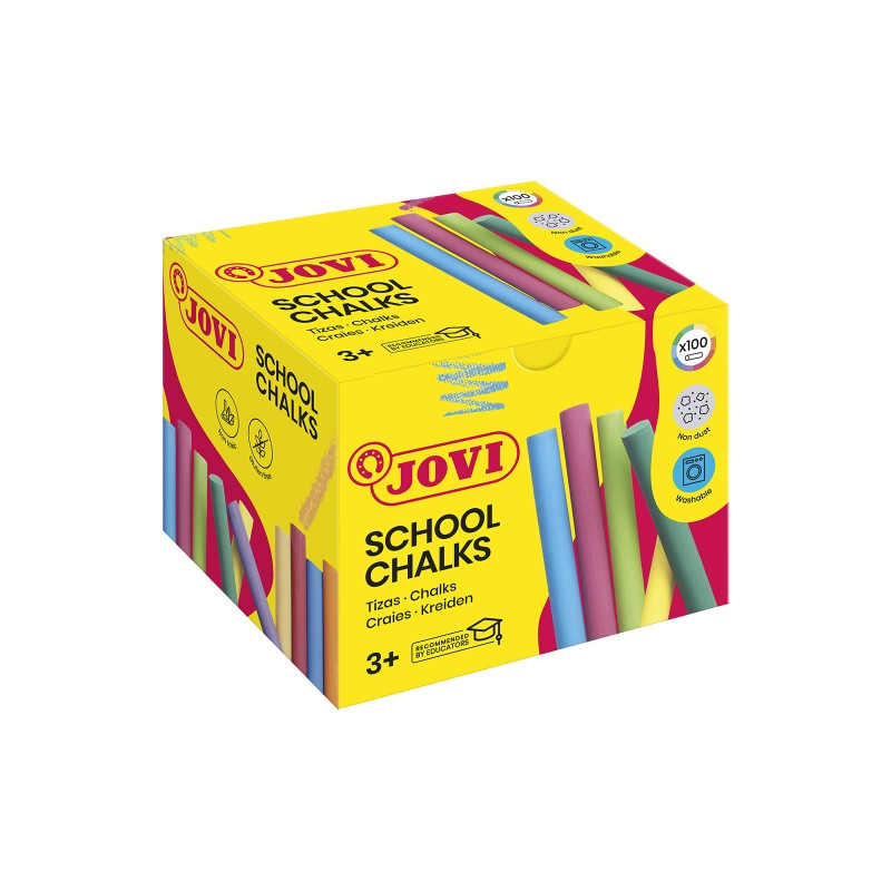Jovi Classcolor Caja de 100 Tizas Antipolvo