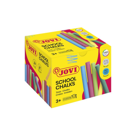 Jovi Classcolor Caja de 100 Tizas Antipolvo