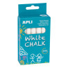 Apli Pack de 10 Tizas Blancas Redondas