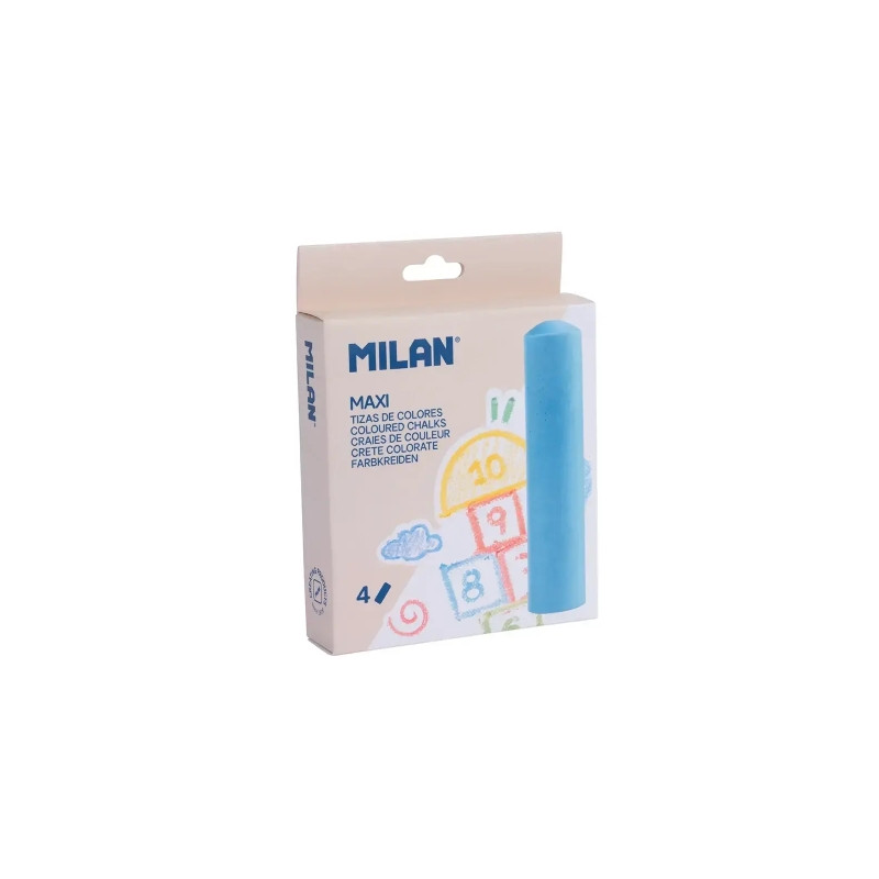 Milan Pack de 4 Tizas Redondas Maxi ø 2,4cm