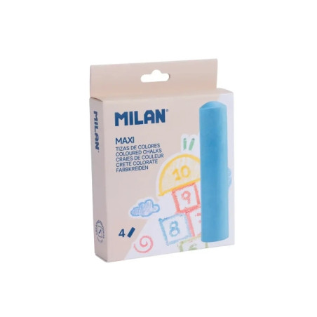 Milan Pack de 4 Tizas Redondas Maxi ø 2,4cm