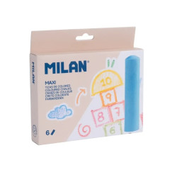 Milan Pack de 6 Tizas Redondas Maxi ø 2,4cm