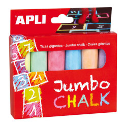 Apli Tizas Redondas Jumbo de Colores Surtidos