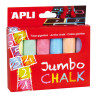 Apli Tizas Redondas Jumbo de Colores Surtidos