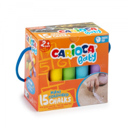 Carioca Tizas Maxi Multicolor Baby Pack de 15 Tizas