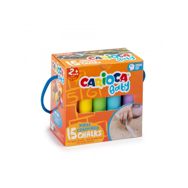 Carioca Tizas Maxi Multicolor Baby Pack de 15 Tizas