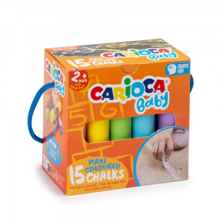 Carioca Tizas Maxi Multicolor Baby Pack de 15 Tizas