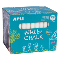 Apli Tizas Blancas Redondas