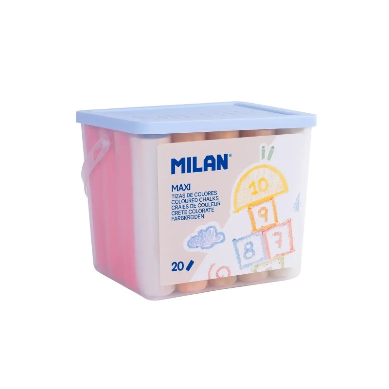 Milan Pack de 20 Tizas Redondas Maxi ø 2,4cm