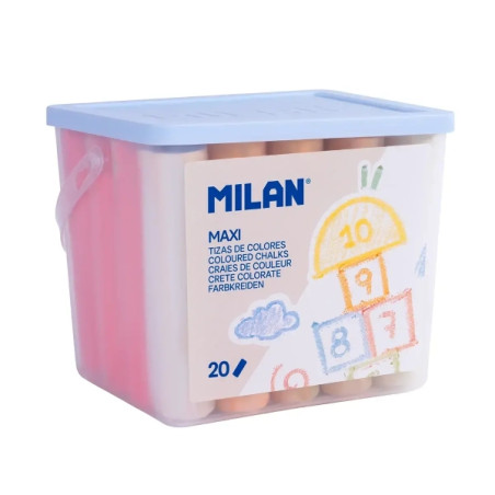 Milan Pack de 20 Tizas Redondas Maxi ø 2,4cm