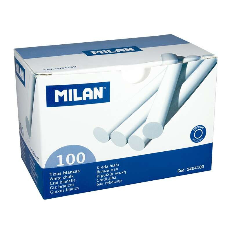 Milan Pack de 100 Tizas Blanco