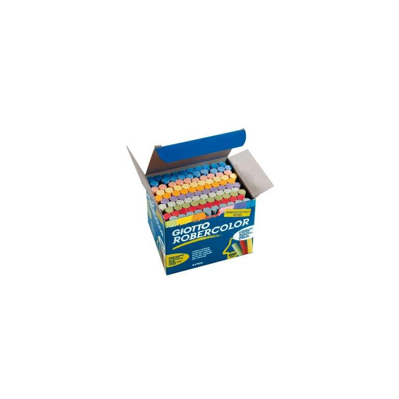 Giotto Robercolor Pack de 100 Tizas Redondas de Colores