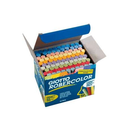 Giotto Robercolor Pack de 100 Tizas Redondas de Colores