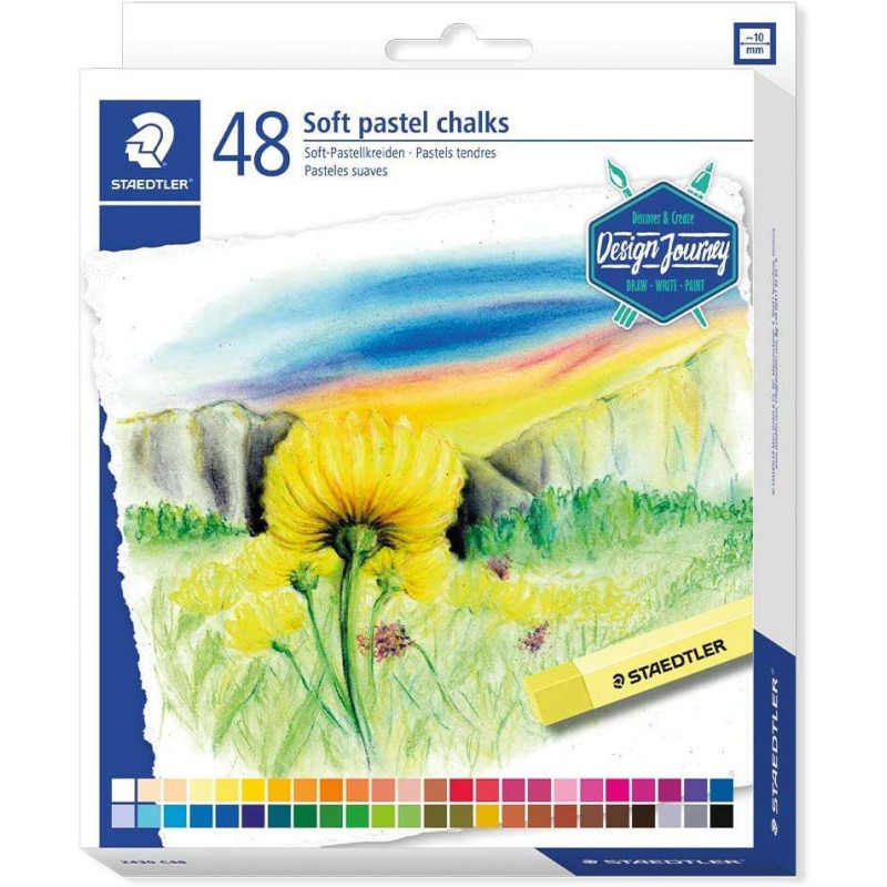 Staedtler 2430 Pack de 48 Tizas Pastel Suave