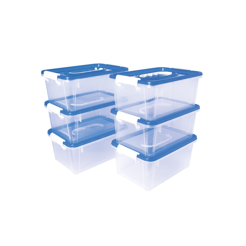 Jovi Pack de 6 Baules para Almacenaje Escolar 280x190x130mm