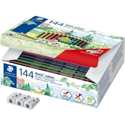 Staedtler Noris Colour 185 Pack de 144 Lapices Hexagonales de Colores