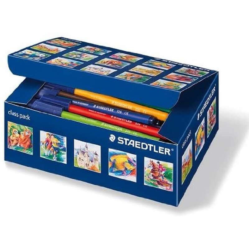 Staedtler Noris 326 Pack de 100 Rotuladores de Punta Fina Surtido Trazo 1mm Aprox - Tinta Base de